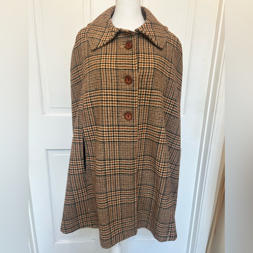 Vintage Plaid Cape Modern Junior
